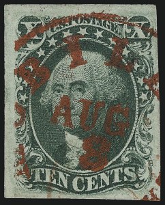 Sale 1074, Lot 515, 5c-10c 1851 Issue (Scott 12-16)