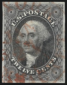 Sale 1074, Lot 527, 12c 1851 Issue (Scott 17)