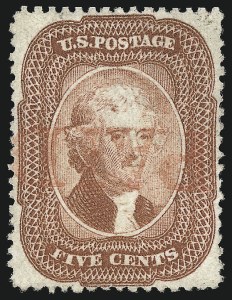 Sale 1074, Lot 546, 5c 1857-60 Issue (Scott 27-30A)