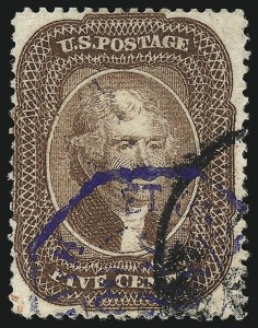 Sale 1074, Lot 556, 5c 1857-60 Issue (Scott 27-30A)