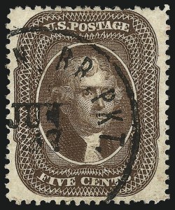 Sale 1074, Lot 564, 5c 1857-60 Issue (Scott 27-30A)