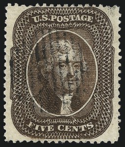 Sale 1074, Lot 565, 5c 1857-60 Issue (Scott 27-30A)