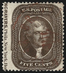 Sale 1074, Lot 567, 5c 1857-60 Issue (Scott 27-30A)