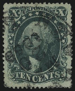 Sale 1074, Lot 572, 10c 1857-60 Issue (Scott 31-35)