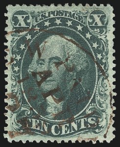 Sale 1074, Lot 575, 10c 1857-60 Issue (Scott 31-35)