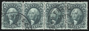 Sale 1074, Lot 580, 10c 1857-60 Issue (Scott 31-35)