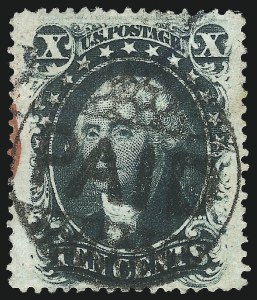 Sale 1074, Lot 583, 10c 1857-60 Issue (Scott 31-35)