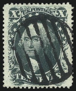 Sale 1074, Lot 585, 10c 1857-60 Issue (Scott 31-35)