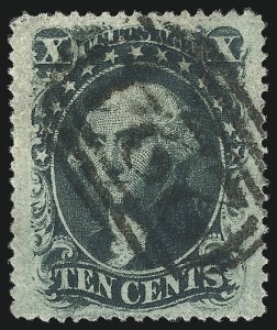 Sale 1074, Lot 601, 10c 1857-60 Issue (Scott 31-35)