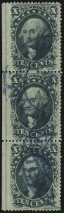 Sale 1074, Lot 603, 10c 1857-60 Issue (Scott 31-35)