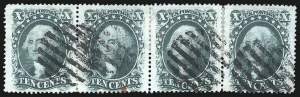 Sale 1074, Lot 604, 10c 1857-60 Issue (Scott 31-35)