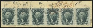 Sale 1074, Lot 606, 10c 1857-60 Issue (Scott 31-35)