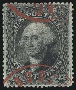 Sale 1074, Lot 620, 12c-24c 1857-60 Issue (Scott 36-37)