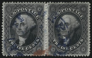 Sale 1074, Lot 626, 12c-24c 1857-60 Issue (Scott 36-37)