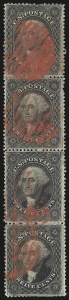 Sale 1074, Lot 627, 12c-24c 1857-60 Issue (Scott 36-37)