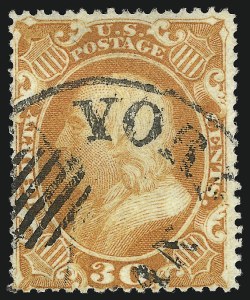 Sale 1074, Lot 646, 30c-90c 1857-60 Issue (Scott 38-39)
