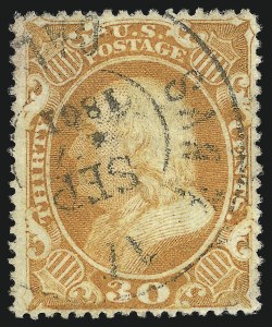 Sale 1074, Lot 647, 30c-90c 1857-60 Issue (Scott 38-39)