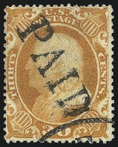 Sale 1074, Lot 652, 30c-90c 1857-60 Issue (Scott 38-39)