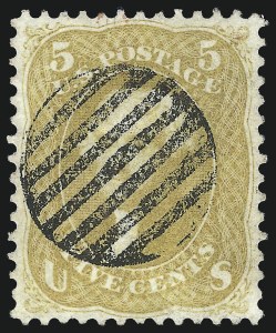 Sale 1074, Lot 672, 5c Buff and Brown Yellow Shades, 1861 Issue (Scott 67-67b)