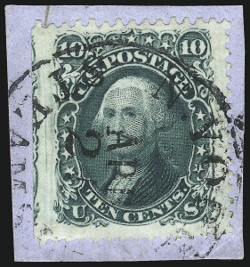 Sale 1074, Lot 675, 10c 1861 Issue (Scott 68)