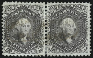 Sale 1074, Lot 735, 24c Lilac, Steel Blue, Violet Shades, 1861 Issue (Scott 70-70d)