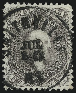 Sale 1074, Lot 736, 24c Lilac, Steel Blue, Violet Shades, 1861 Issue (Scott 70-70d)