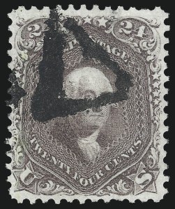 Sale 1074, Lot 740, 24c Lilac, Steel Blue, Violet Shades, 1861 Issue (Scott 70-70d)