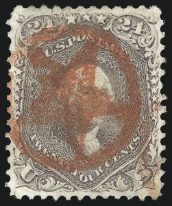 Sale 1074, Lot 742, 24c Lilac, Steel Blue, Violet Shades, 1861 Issue (Scott 70-70d)