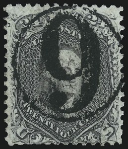 Sale 1074, Lot 743, 24c Lilac, Steel Blue, Violet Shades, 1861 Issue (Scott 70-70d)