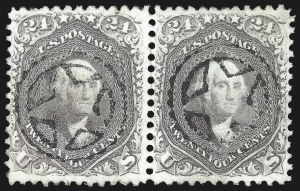 Sale 1074, Lot 745, 24c Lilac, Steel Blue, Violet Shades, 1861 Issue (Scott 70-70d)