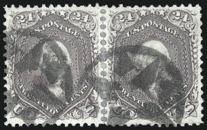 Sale 1074, Lot 746, 24c Lilac, Steel Blue, Violet Shades, 1861 Issue (Scott 70-70d)