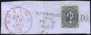 Sale 1074, Lot 747, 24c Lilac, Steel Blue, Violet Shades, 1861 Issue (Scott 70-70d)