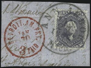 Sale 1074, Lot 760, 24c Lilac, Steel Blue, Violet Shades, 1861 Issue (Scott 70-70d)