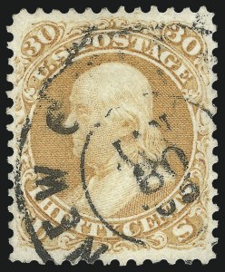 Sale 1074, Lot 764, 30c 1861 Issue (Scott 71)