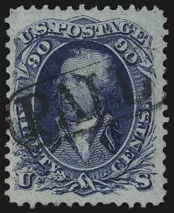 Sale 1074, Lot 842, 90c 1861 Issue (Scott 72)