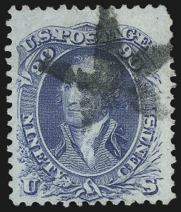 Sale 1074, Lot 844, 90c 1861 Issue (Scott 72)