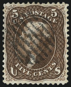 Sale 1074, Lot 848, 5c Red Brown and Brown Shades, 1862-63 Issue (Scott 75-76)