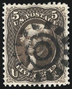 Sale 1074, Lot 853, 5c Red Brown and Brown Shades, 1862-63 Issue (Scott 75-76)