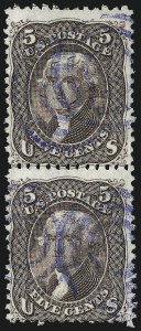 Sale 1074, Lot 864, 5c Red Brown and Brown Shades, 1862-63 Issue (Scott 75-76)