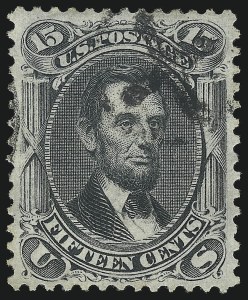 Sale 1074, Lot 869, 15c 1866 Issue (Scott 77)