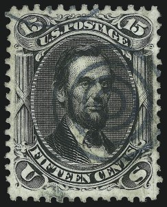 Sale 1074, Lot 874, 15c 1866 Issue (Scott 77)