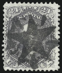 Sale 1074, Lot 884, 24c Lilac and Blackish Violet Shades, 1863 Issue (Scott 78-78c)