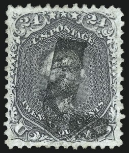 Sale 1074, Lot 886, 24c Lilac and Blackish Violet Shades, 1863 Issue (Scott 78-78c)