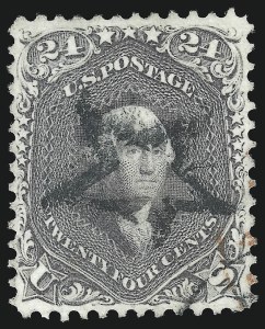 Sale 1074, Lot 887, 24c Lilac and Blackish Violet Shades, 1863 Issue (Scott 78-78c)