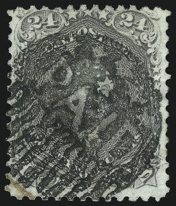 Sale 1074, Lot 888, 24c Lilac and Blackish Violet Shades, 1863 Issue (Scott 78-78c)