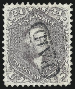 Sale 1074, Lot 892, 24c Lilac and Blackish Violet Shades, 1863 Issue (Scott 78-78c)