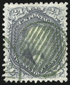 Sale 1074, Lot 893, 24c Lilac and Blackish Violet Shades, 1863 Issue (Scott 78-78c)