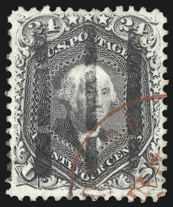 Sale 1074, Lot 895, 24c Lilac and Blackish Violet Shades, 1863 Issue (Scott 78-78c)