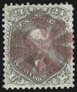 Sale 1074, Lot 897, 24c Lilac and Blackish Violet Shades, 1863 Issue (Scott 78-78c)