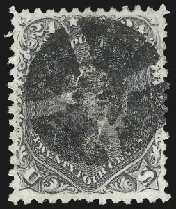 Sale 1074, Lot 901, 24c Lilac and Blackish Violet Shades, 1863 Issue (Scott 78-78c)